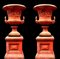 Georgian Terracotta Garden Vase on Pedestal, Set of 2 5