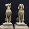 Large English Stone Guard Dogs Garden Statue, Set of 2 1