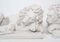 Italian White Stone Lions Gatekeeper Statues, 1980s, Set of 2 3