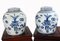 Chinese Blue White Porcelain Lidded Jars, Set of 2 1