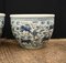 Chinese Blue and White Porcelain Planter Pots, Set of 2 2