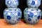 Blue and White Porcelain Ming Double Gourd Urns, Set of 2 2