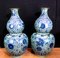 Blue and White Porcelain Ming Double Gourd Urns, Set of 2 1