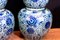 Blue and White Porcelain Ming Double Gourd Urns, Set of 2 4