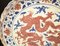 Plato grande con forma de dragón de cerámica Ming china, Imagen 7