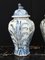 Blue and White Porcelain Temple Jars with Ming Foo Dogs, Set of 2 10