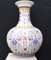 Jarrones Qianlong chinos con forma de bulbo de porcelana. Juego de 2, Imagen 2