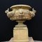 Large English Stone Garden Urn on Pedestal Plinth 5