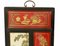 Chinese Qianlong Porcelain Plaques with Hardwood Screens, Set of 2 3