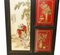 Chinese Qianlong Porcelain Plaques with Hardwood Screens, Set of 2 4