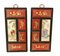 Chinese Qianlong Porcelain Plaques with Hardwood Screens, Set of 2, Image 1