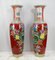 Qing Chinese Ceramic Floral Vases, Set of 2 1