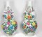 Chinese Floral Porcelain Double Gourd Vases, Set of 2 1