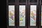 Chinese Famille Rose Porcelain Plaques with Hardwood Screens, Set of 4 10