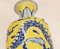 Imperial Ming Chinese Yellow Porcelain Painted Dragon Vases, Set of 2, Image 3