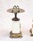 Empire French Marble Mantel Clock and Bronze Figurine, 1890s, Set of 3 10