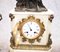 Empire French Marble Mantel Clock and Bronze Figurine, 1890s, Set of 3 4