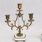 Antique Marble Mantle Clock & Garniture Candleholders, 1890s, Set of 3 5