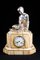 Empire Mantel Carriage Clock Onyx and Silver Plate Female Figurine, 1920s 1