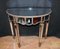 Art Deco Demi Lune Mirrored Console Table 5