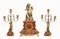 Empire French Clock Set with Garniture Cherub Gilt Candelabras, Set of 3, Image 6