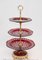 Empire French Glass Cake Stand with Three Tier Plates 1