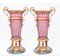 Empire French Glass Vases in Rococo Crystal, Set of 2 1