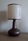 Vintage Table Lamp with Copper Shimmering Ceramic Foot, 1970s, Image 2