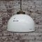 Vintage Pendant Lights in Brass and White Enamel, Image 5