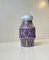 Glazed Purple Ceramic Vase from Laholm Sweden, 1960s 2