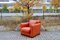 Club chair in pelle color cognac di Giovanni Sforza Collection, Italia, anni '80, Immagine 5