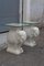 White Ceramic Elephant Stands from Vivai del Sud, Italy, 1970s, Set of 2 2