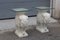 White Ceramic Elephant Stands from Vivai del Sud, Italy, 1970s, Set of 2 9