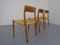 Model 77 Dining Chair in Teak and Papercord by Niels Otto Møller for J.L. Møllers, 1960s 4