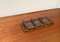 Mid-Century Danish Tray in Teak with Cabaret Glass Trays from Holmegaard, 1960s, Set of 4, Image 7