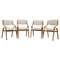 Czechoslovakian Dining Chairs in Bentwood and Boucle Fabric, 1970s, Set of 4 1