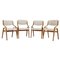 Czechoslovakian Dining Chairs in Bentwood and Boucle Fabric, 1970s, Set of 4, Image 1