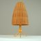 Schwedische Mid-Century Tischlampe aus Birke & Rattan, 1950er 13