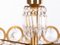 Lámpara de araña Jewel alemana de cristal Swarovski y latón, años 60, Imagen 5