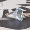 Vintage 18k White Gold Ring with Aquamarine, 1980s, Image 2