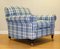 Royal Blue Fabric & Castors Armchair from George Smith 4