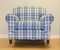 Royal Blue Fabric & Castors Armchair from George Smith, Image 2