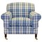 Royal Blue Fabric & Castors Armchair from George Smith 1