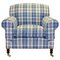 Royal Blue Fabric & Castors Armchair from George Smith, Image 1