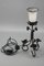 French Art Nouveau Wrought Iron & Pâte De Verre Glass Table Lamp with Roses, 1930s 10