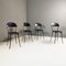 Italian Modern Black Tonietta Chairs in Chrome by to Enzo Mari for Zanotta, 1985, Set of 4 2