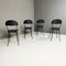 Italian Modern Black Tonietta Chairs in Chrome by to Enzo Mari for Zanotta, 1985, Set of 4 8