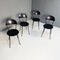 Italian Modern Black Tonietta Chairs in Chrome by to Enzo Mari for Zanotta, 1985, Set of 4 4