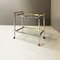 Mid-Century Modern Italian Cart in Steel and Brass with Two Shelves, 1970s 3