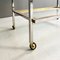 Mid-Century Modern Italian Cart in Steel and Brass with Two Shelves, 1970s 8